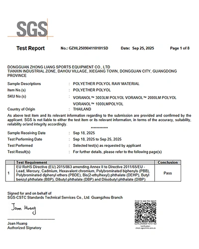 Rapport d’essai SGS