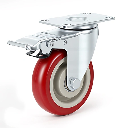 Roulette pivotante avec frein